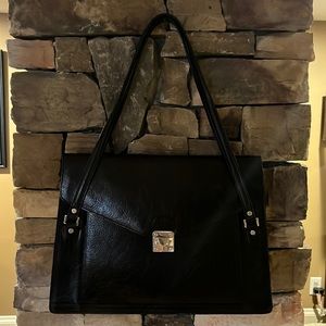 Leather computer bag